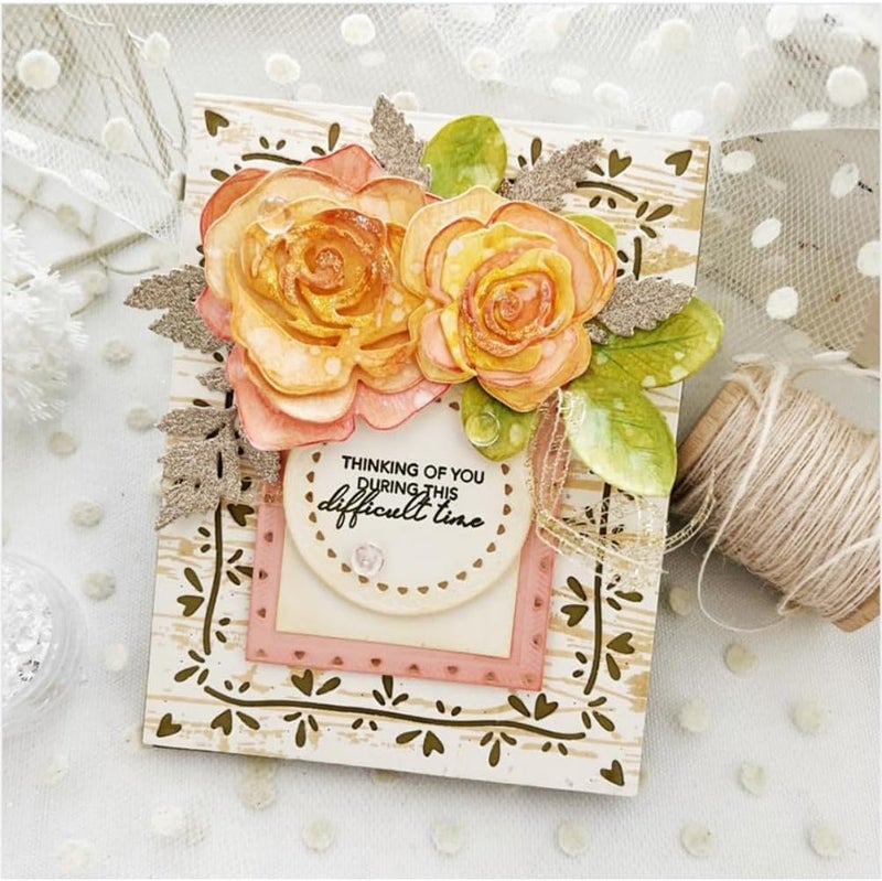 Mvchifay Cutting Dies for Card Making Metal Die-Cuts Scrapbooking Tool Hollow Frame DIY Craft Punch Template Embossing for Paper Album Decor (Love-line Frame-13.8x10.5cm) - Image 5
